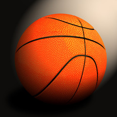 Fototapeta premium 3d basket ball against black