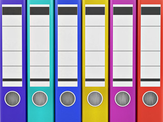 Archive. Many folders on white isolated background