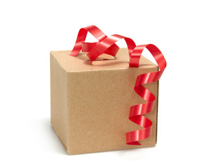 Gift Box whits red ribbon