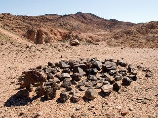Mountain Landscape with circle of rocks