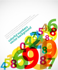 Numbers abstract poster - 32843447