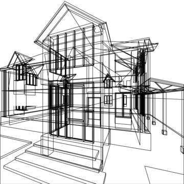 Abstract sketch of house