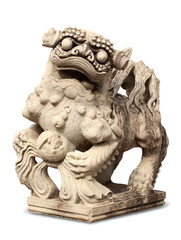 Fototapeta na wymiar Stone Lion sculpture, China