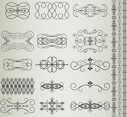 Abstract design elements ,borders vector set