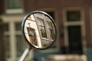 City windows reflections, Amsterdam street © VitalyTitov