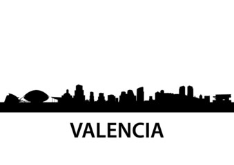 Skyline Valencia - obrazy, fototapety, plakaty