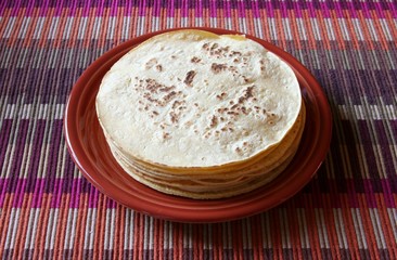 Corn tortillas with cheese