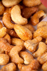 Honey cashews, oven roasted cashews with honey