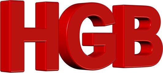 3D Wort rot HGB