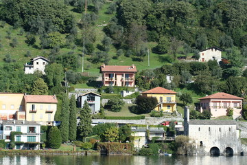 Fototapeta na wymiar House in a small village on Italy`s Lake Como