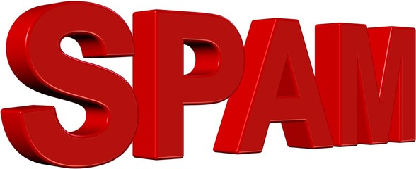 3D Wort rot SPAM