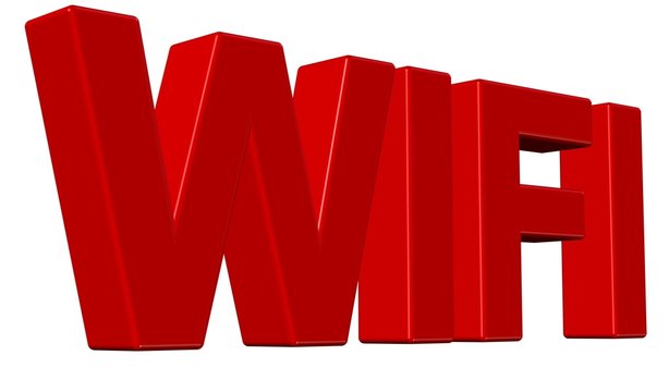 3D Wort rot WIFI