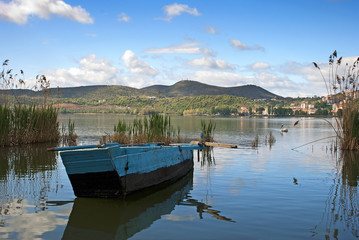 Lake Orestiada, boat