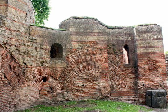 Ruïns of ancient roman bath in Trier in Germany