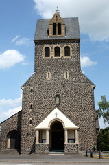 Fototapeta na wymiar Church in Alzheim in Germany in Europe