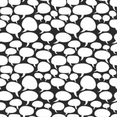 Speech bubbles, seamless background I