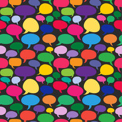 Speech bubbles, seamless background II