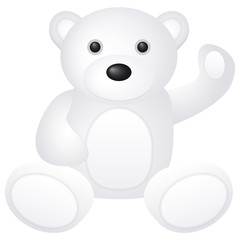 white teddy bear toy