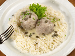 Königsberger Klopse mit Reis
