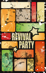 Retro' revival disco party flyer