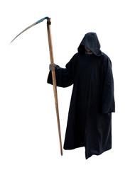 Grim Reaper isolated on the white