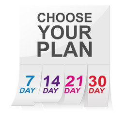 Choose your plan sign. Vector illustration.