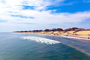 beautiful beach at the outer banks in america