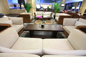 a coffee house in the hotel