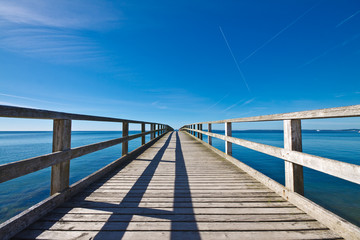 Die Seebrücke in Saßnitz.