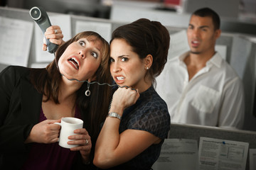 Office Worker Strangles a Woman