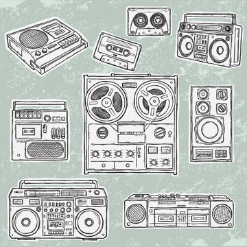 Retro musical equipment