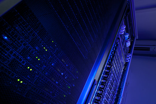 Server rack cluster in a data center