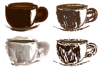 Quattro tazze di caffè