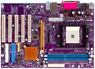 Obraz premium Computer motherboard closeup