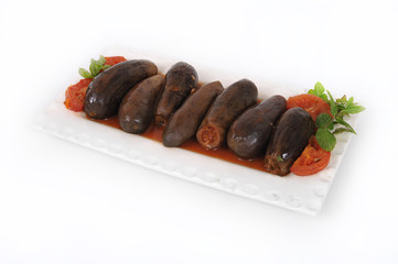  lebanese food of stuffed zucchini with rice