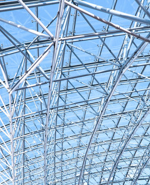 transparent ceiling inside contemporary airport