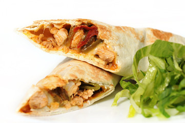 tortilla sandwich isolated