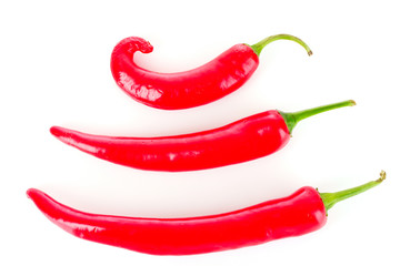 Peppers isolated on white