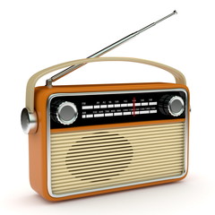 Naklejka premium Retro radio