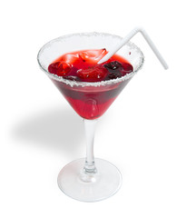 cocktail with strawberries