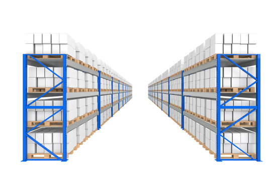 Warehouse Shelves. Part of a Blue Warehouse series.