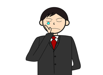 泣くビジネスマン