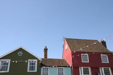 Fototapeta na wymiar Cottages in Thaxted, Essex