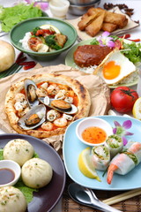 Various dishes of the world
