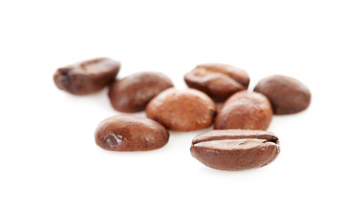 Macro of fresh roasted coffee beans