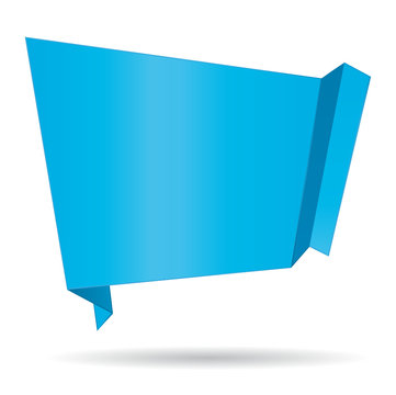 Blue origami banner