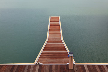 marina wooden jetty walkway
