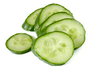 Cucumber on a white background