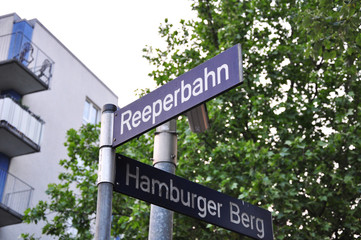 Stra&szlig;enschild Reeperbahn