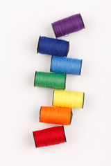 bobbins of lurex thread